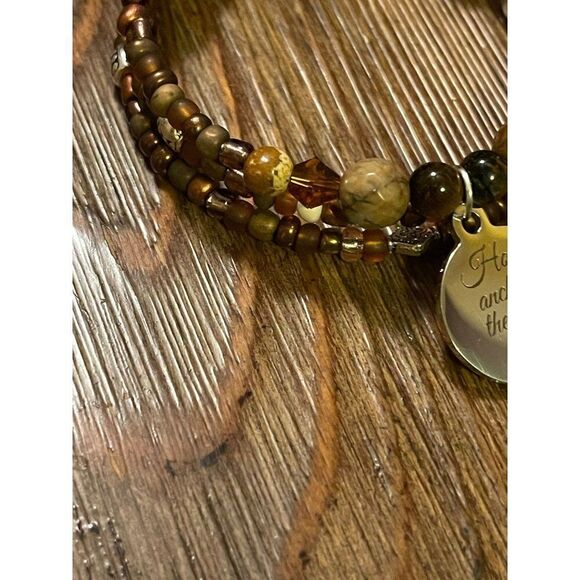 Handmade Beaded Wrap Bracelet for Women/ Hope Bracelet/ Charm Bracelet/ Memory - Picture 2 of 7